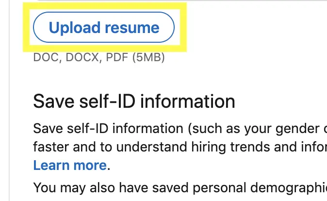 how to upload resume to linkedin profile 