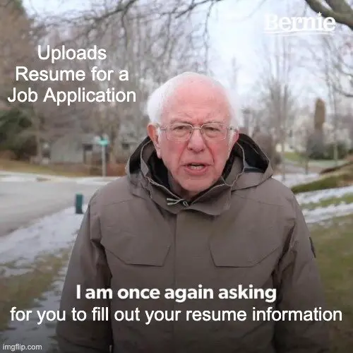 resume application meme